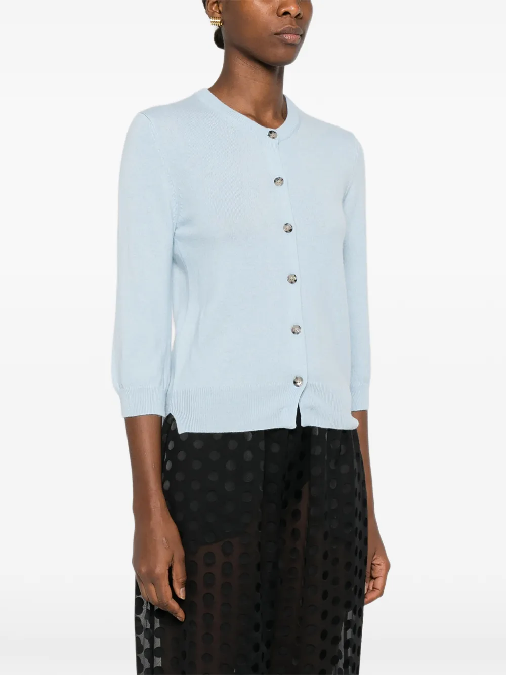  Allude Buttoned Cardigan - Blue 