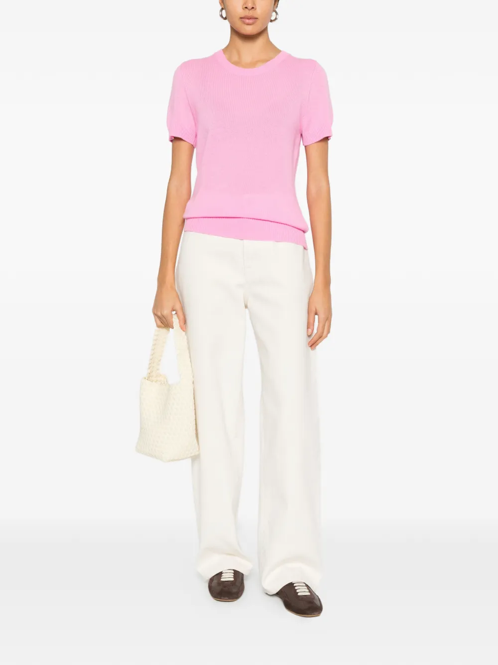  Allude Short-sleeve Top - Pink 