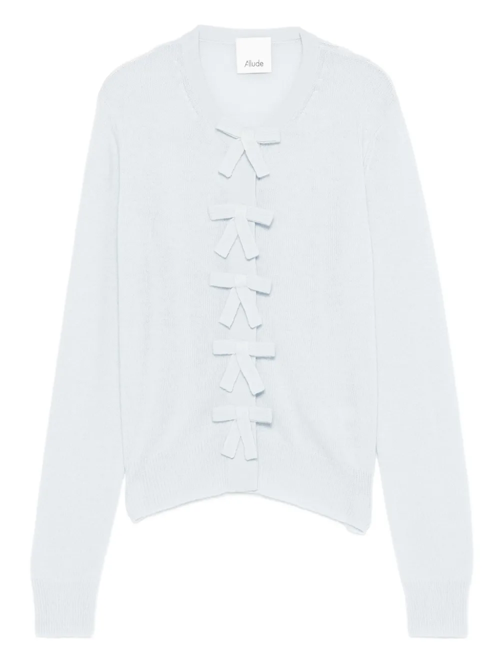 Allude bow-detail cardigan - Blu