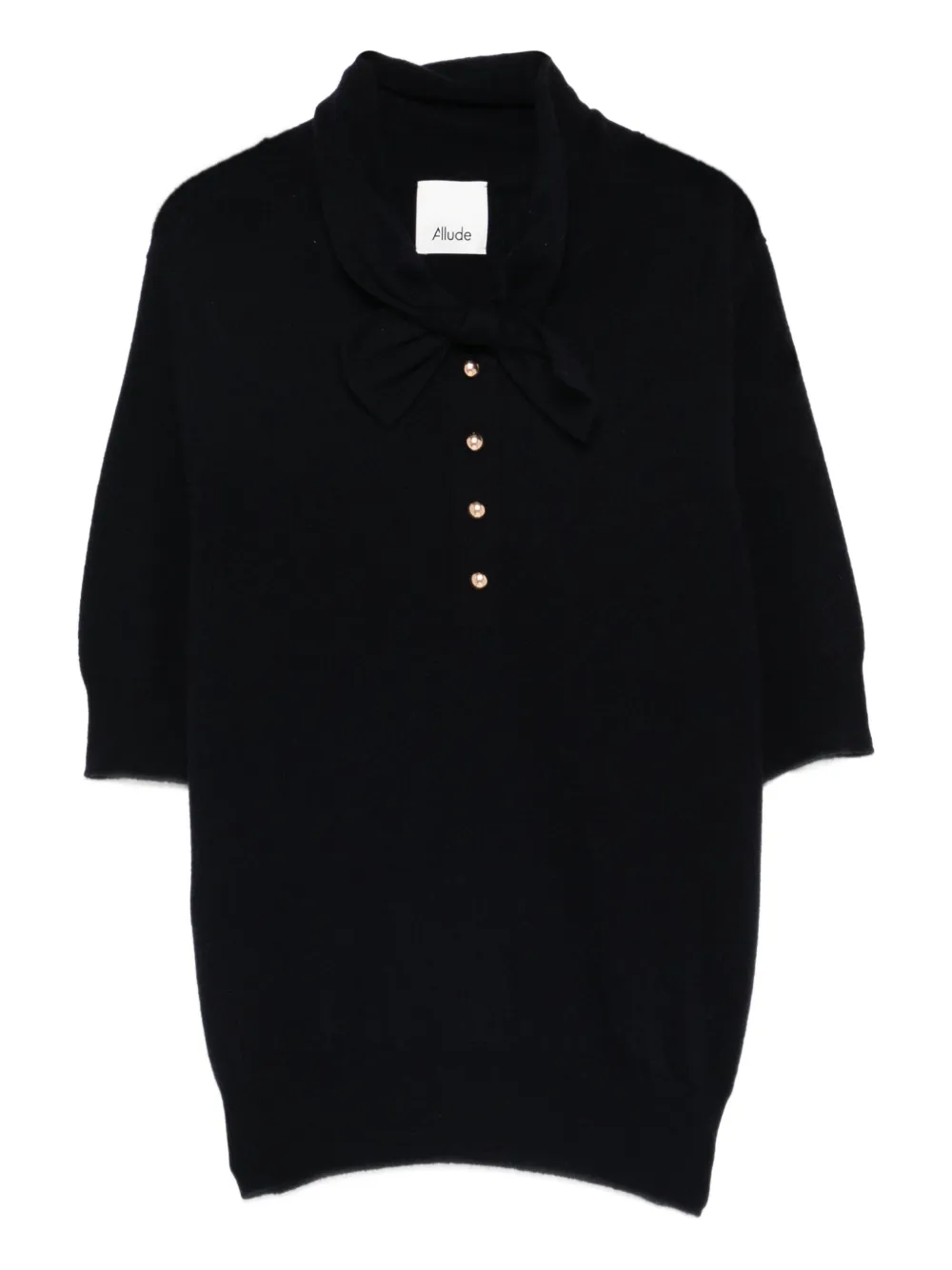 Allude bow-detailed button pullover - Nero