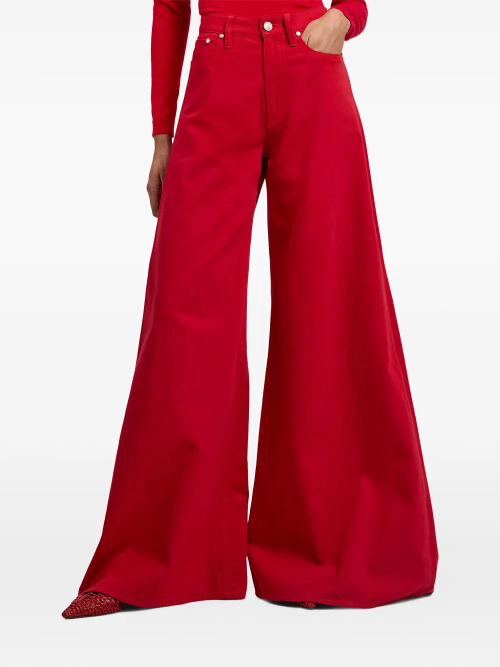  Ralph Lauren Collection Vaqueros Anchos Collen - Rojo 