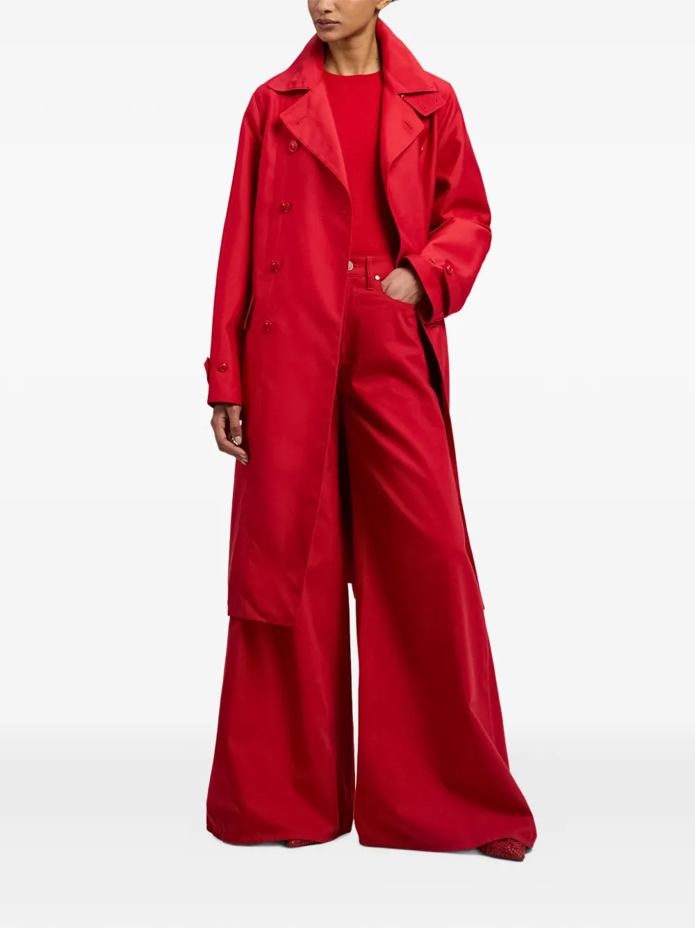  Ralph Lauren Collection Vaqueros Anchos Collen - Rojo 