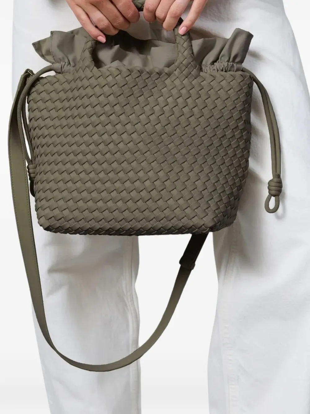 MARREA woven tote bag - Groen