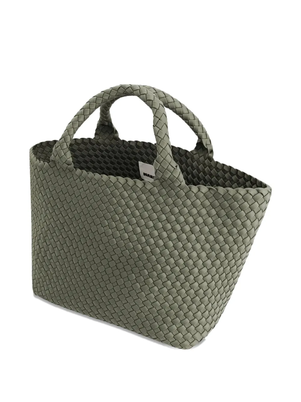 MARREA braided-handle tote bag - Groen
