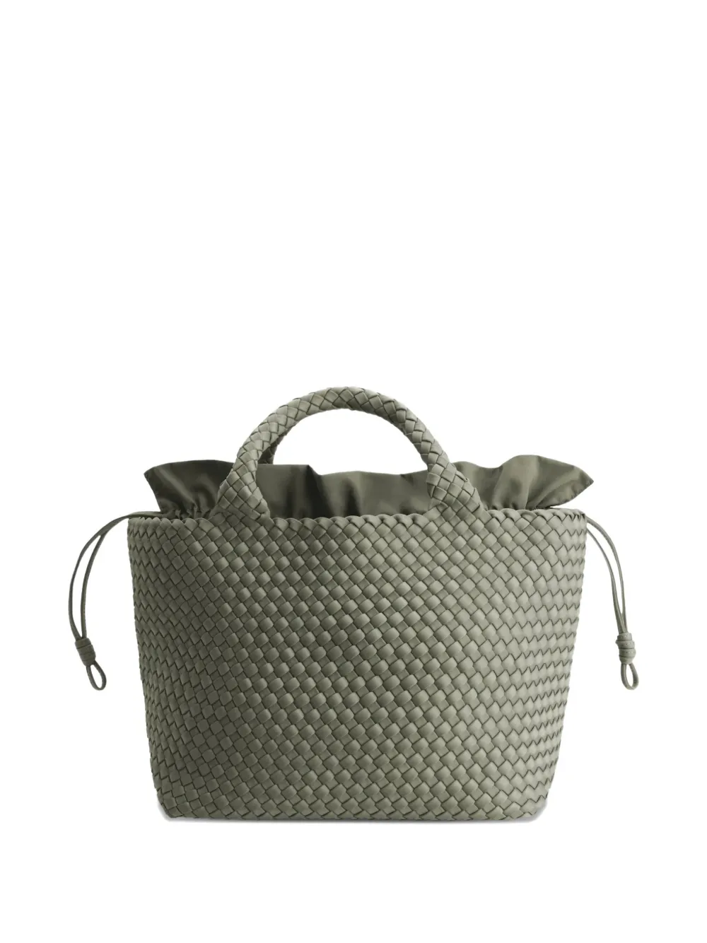 MARREA Shopper met gevlochten handgreep Groen
