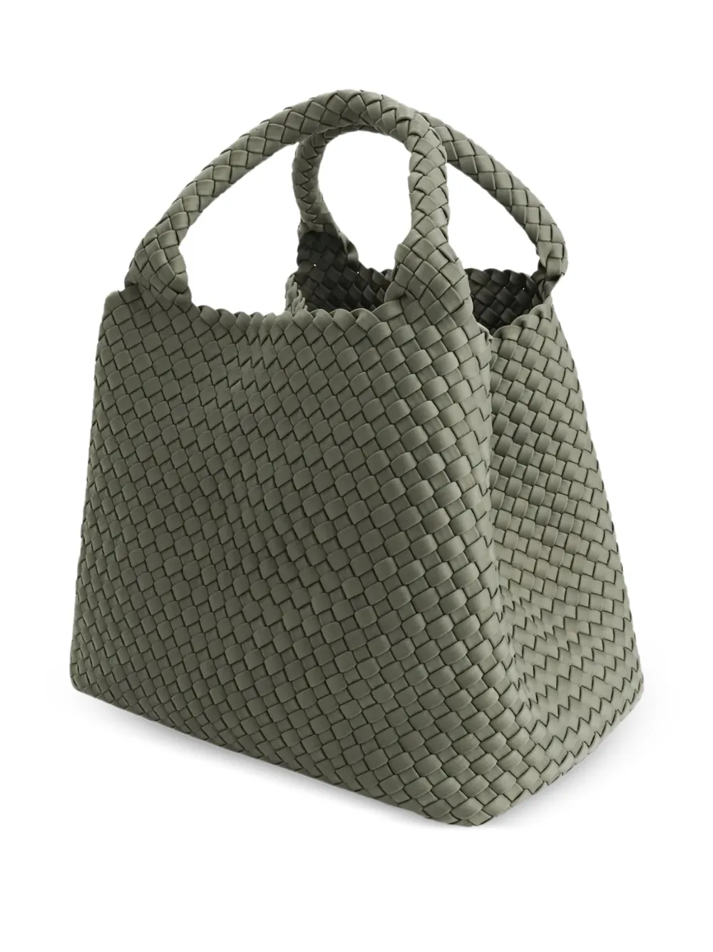 MARREA Shopper met gevlochten handgreep Groen