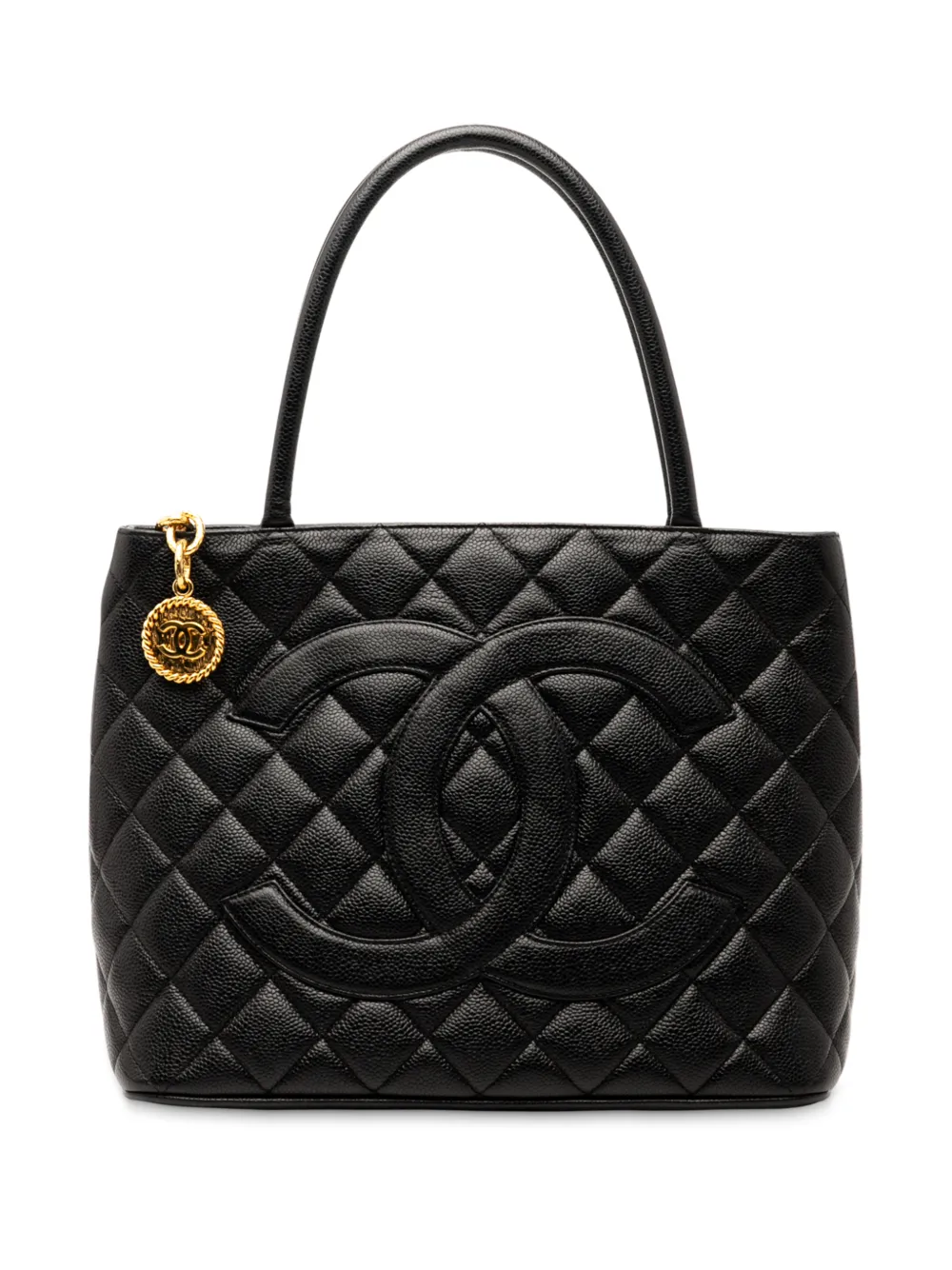 CHANEL Pre-Owned Borsa tote Medallion in pelle Caviar 2000-2002 - Nero