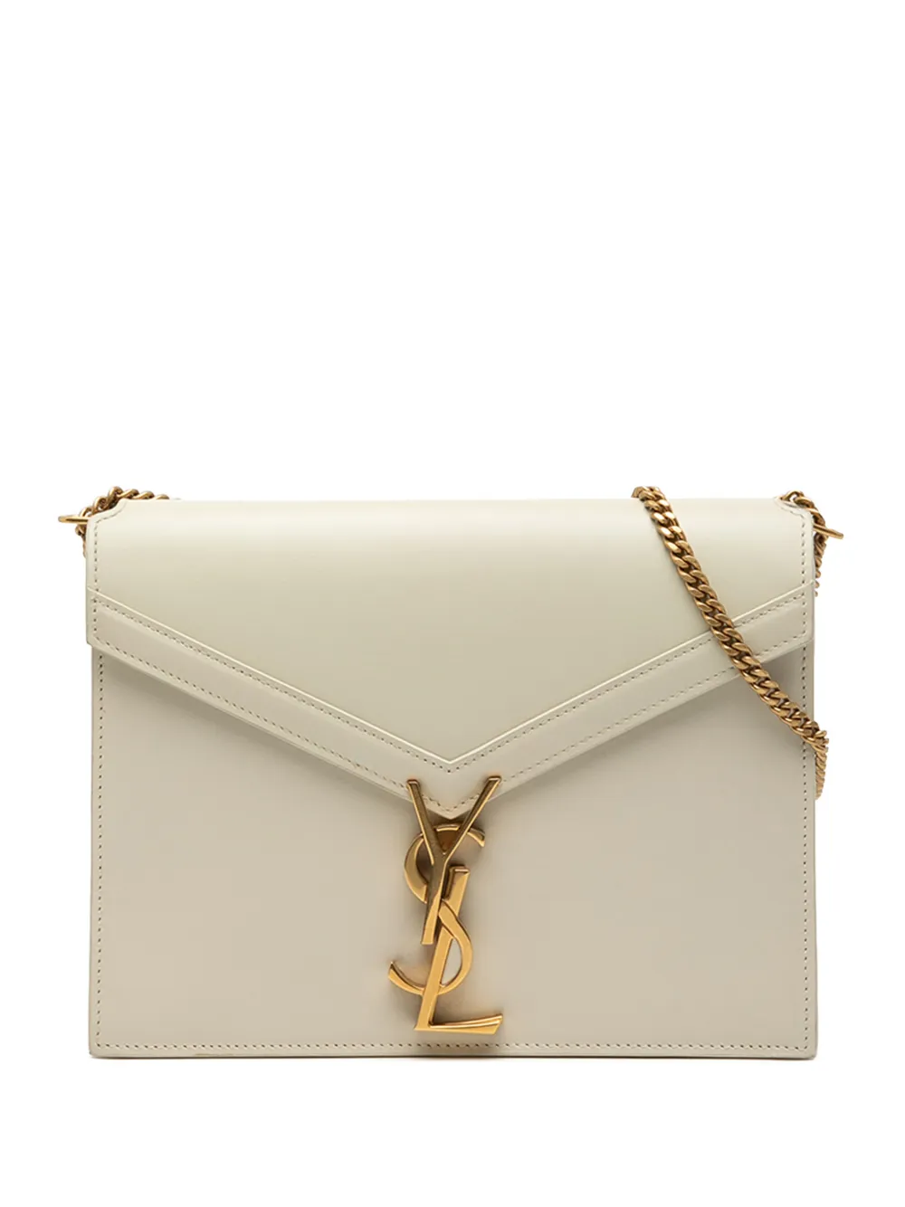 Saint Laurent Pre-Owned 2018 Smooth Calfskin Monogram Cassandra Clasp Bag shoulder bag | White | Image 1