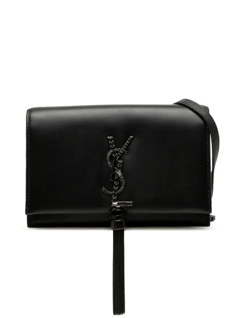 Saint Laurent Pre-Owned 2013-2025 Leather Beaded Hardware Monogram Kate Tassel Wallet on Chain crossbody bag