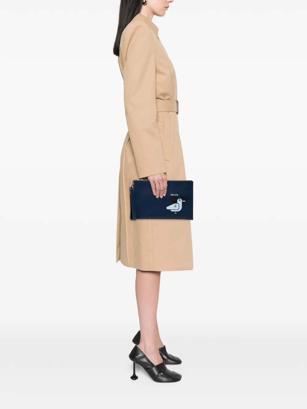 Prada Pre-Owned 2013-2025 Saffiano Seagull Print clutch bag | Pre-Owned | Image 2