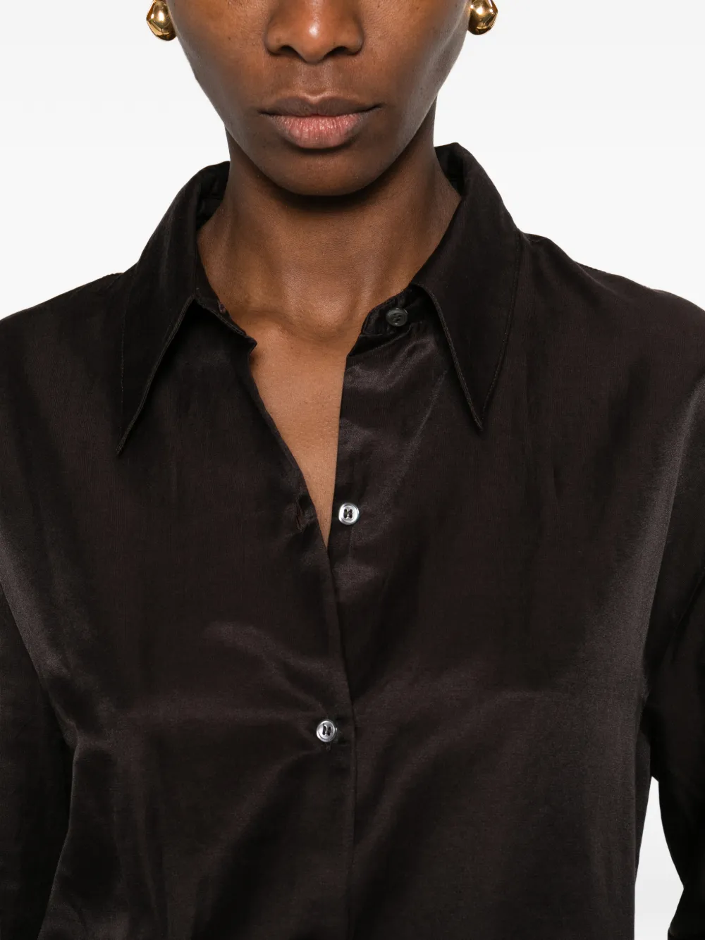Citizens of Humanity Camilia blouse met manchetten met knopen Bruin