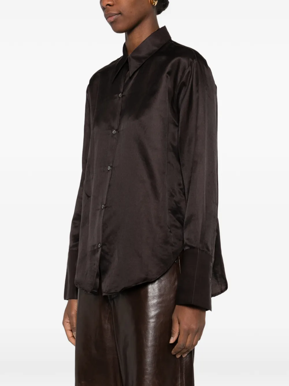 Citizens of Humanity Camilia blouse met manchetten met knopen Bruin
