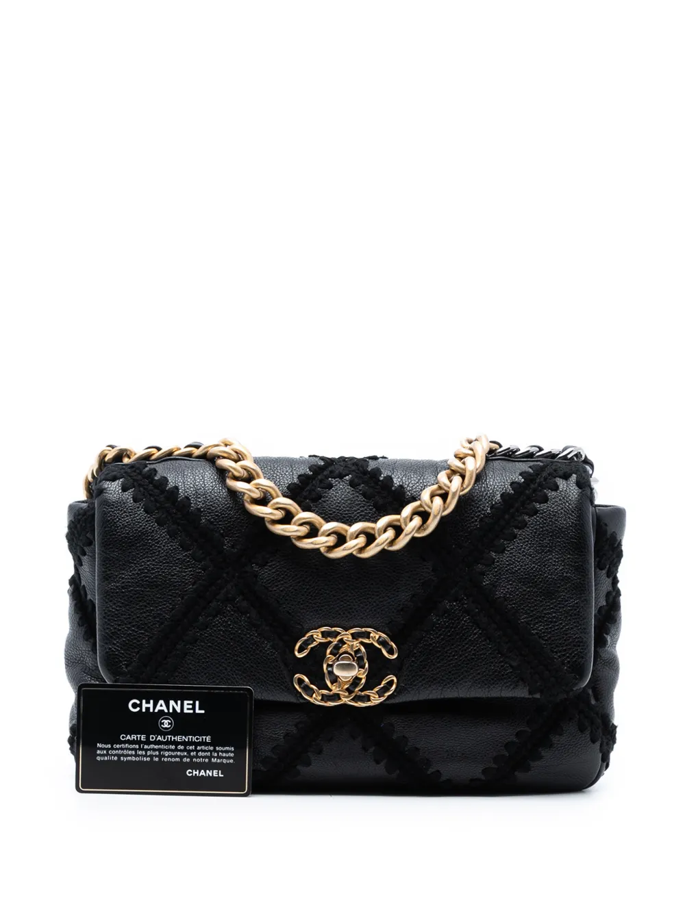 CHANELバック Chanel Black Quilted Lambskin Leather Daily Zippy Crossbody Bag