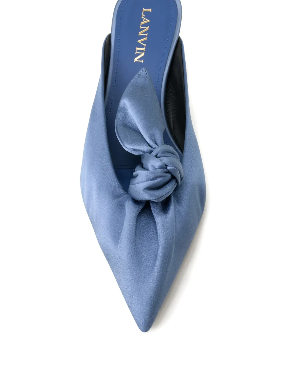 Lanvin Geknoopte muiltjes met puntige neus Blauw