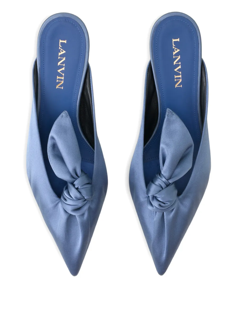 Lanvin Geknoopte muiltjes met puntige neus Blauw