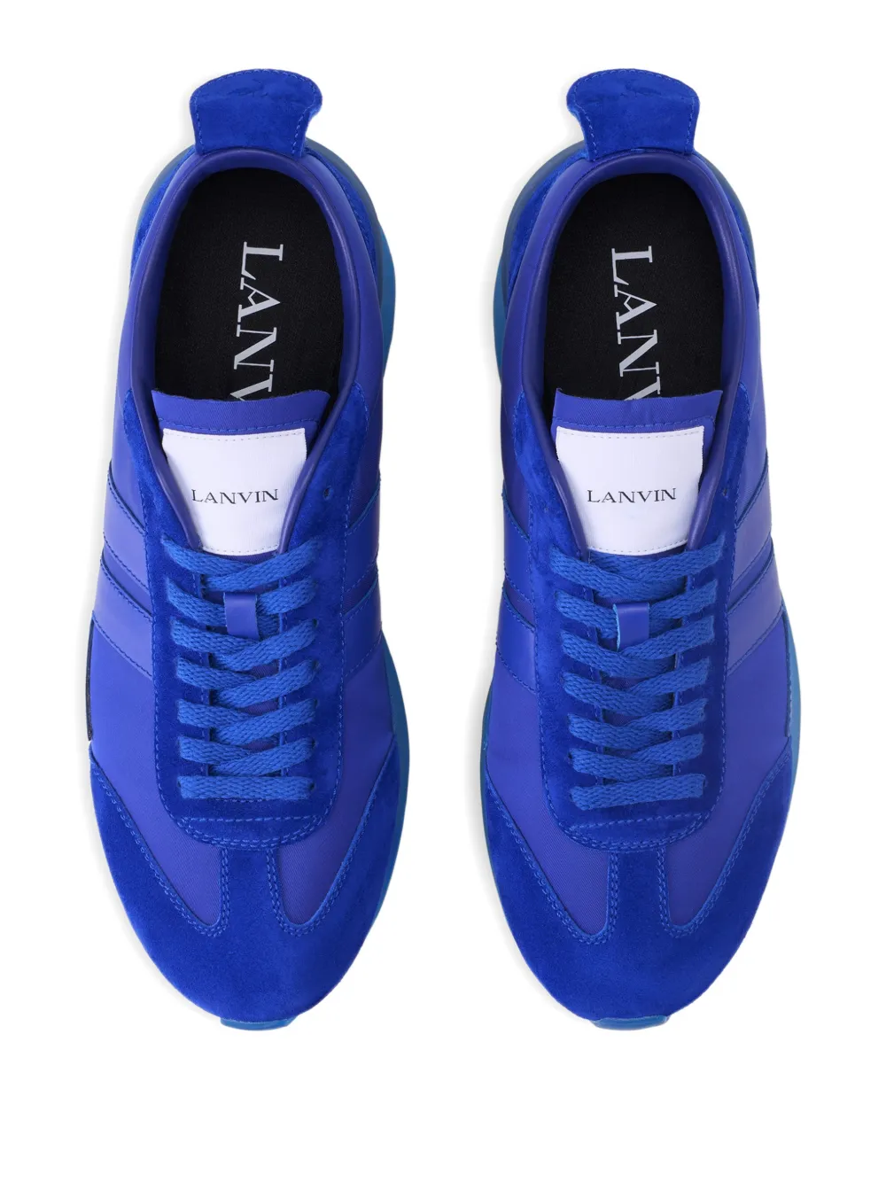 Lanvin Bumpr panelled sneakers Blauw
