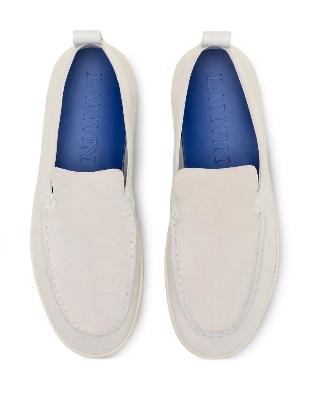Lanvin Loafers met gestikte vlakken Beige