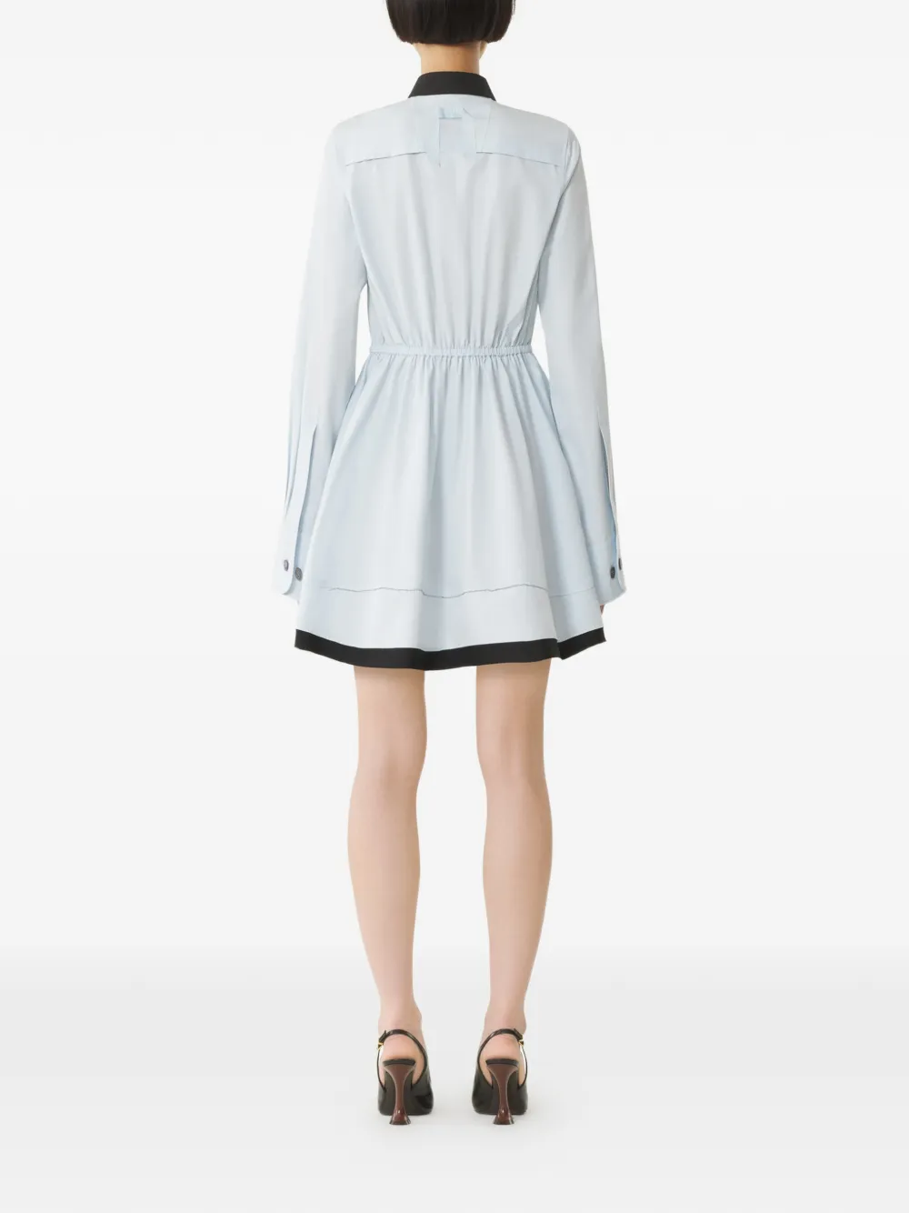 Lanvin Mini-jurk met lange mouwen en kraag Blauw