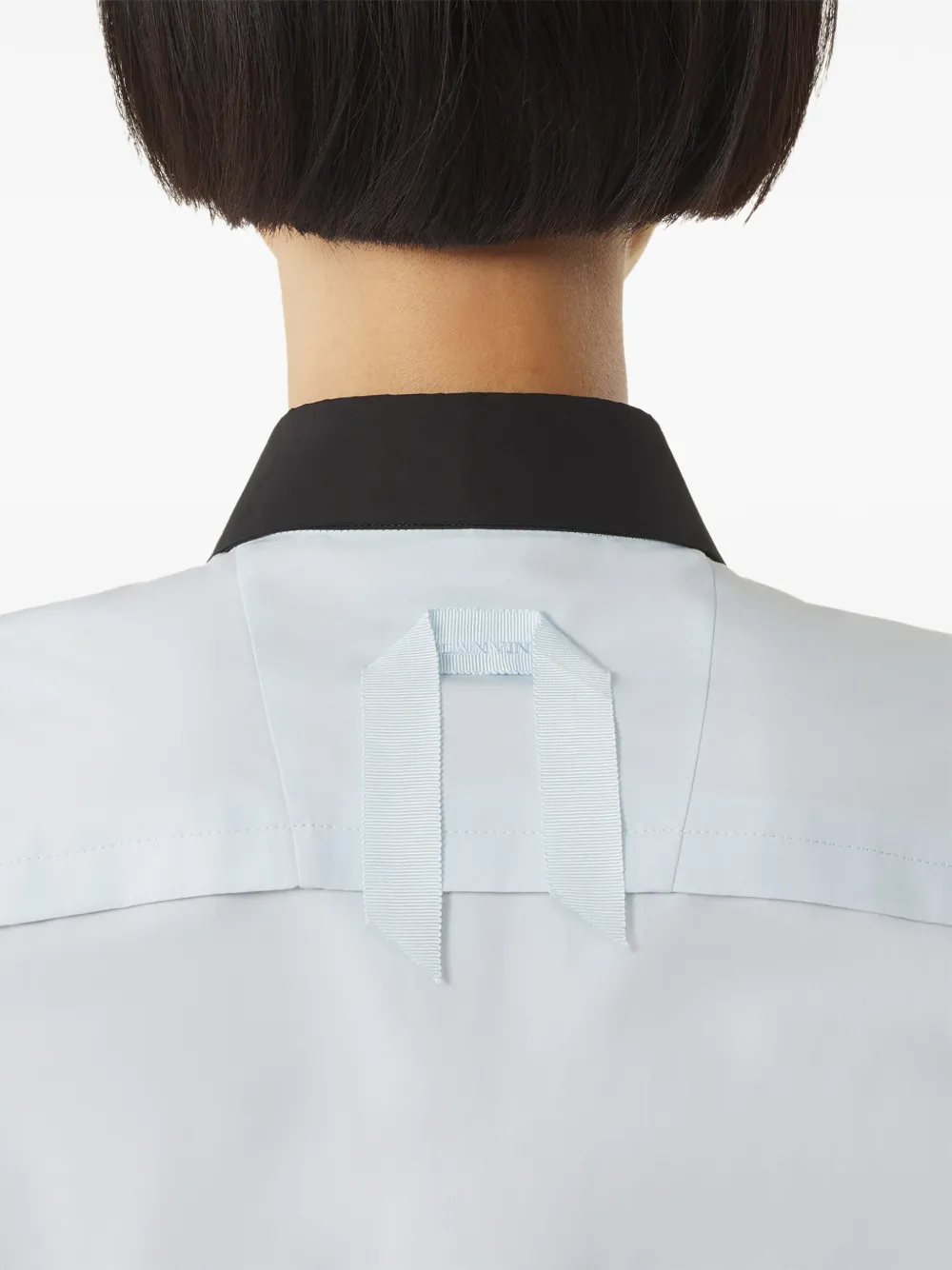 Lanvin Mini-jurk met lange mouwen en kraag Blauw