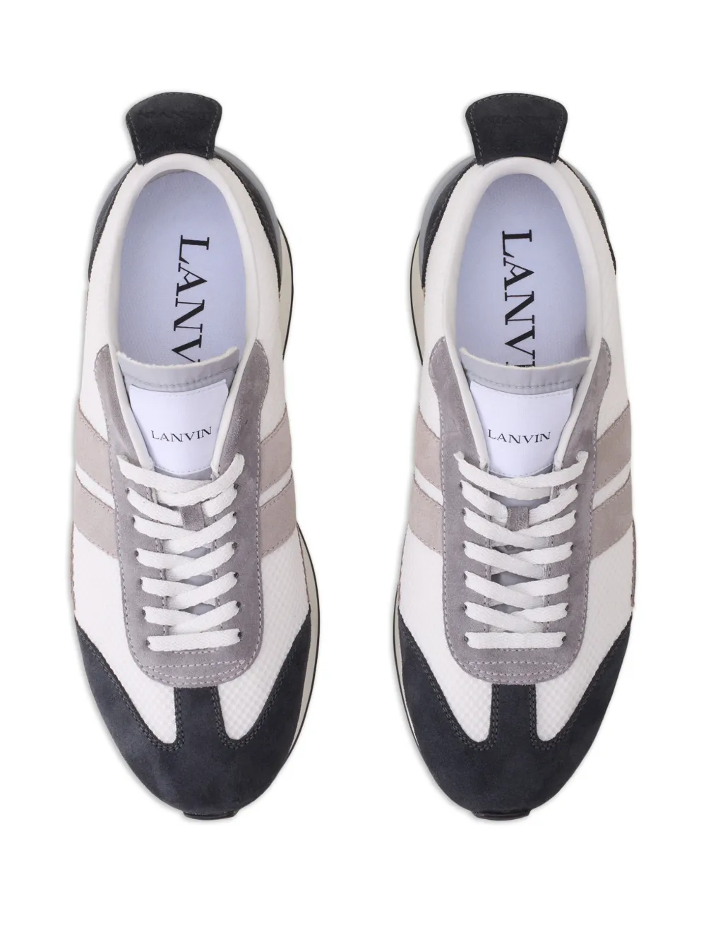 Lanvin Bumper sneakers met suède vlakken Wit