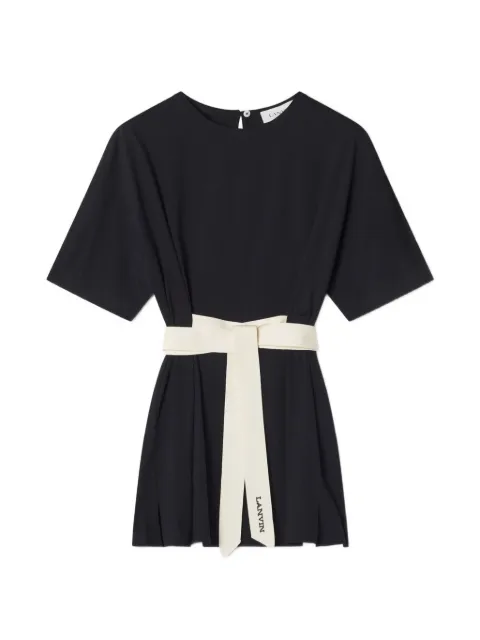 Lanvin belted T-shirt in cotton and silk