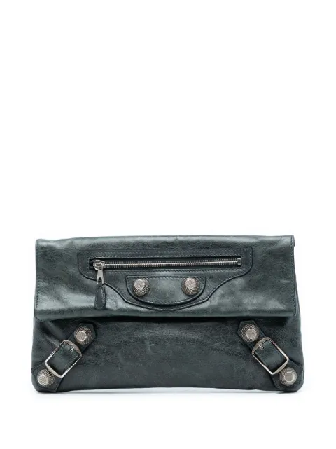 Balenciaga Pre-Owned 2005-2025 Lambskin Motocross Giant 21 Envelope clutch bag