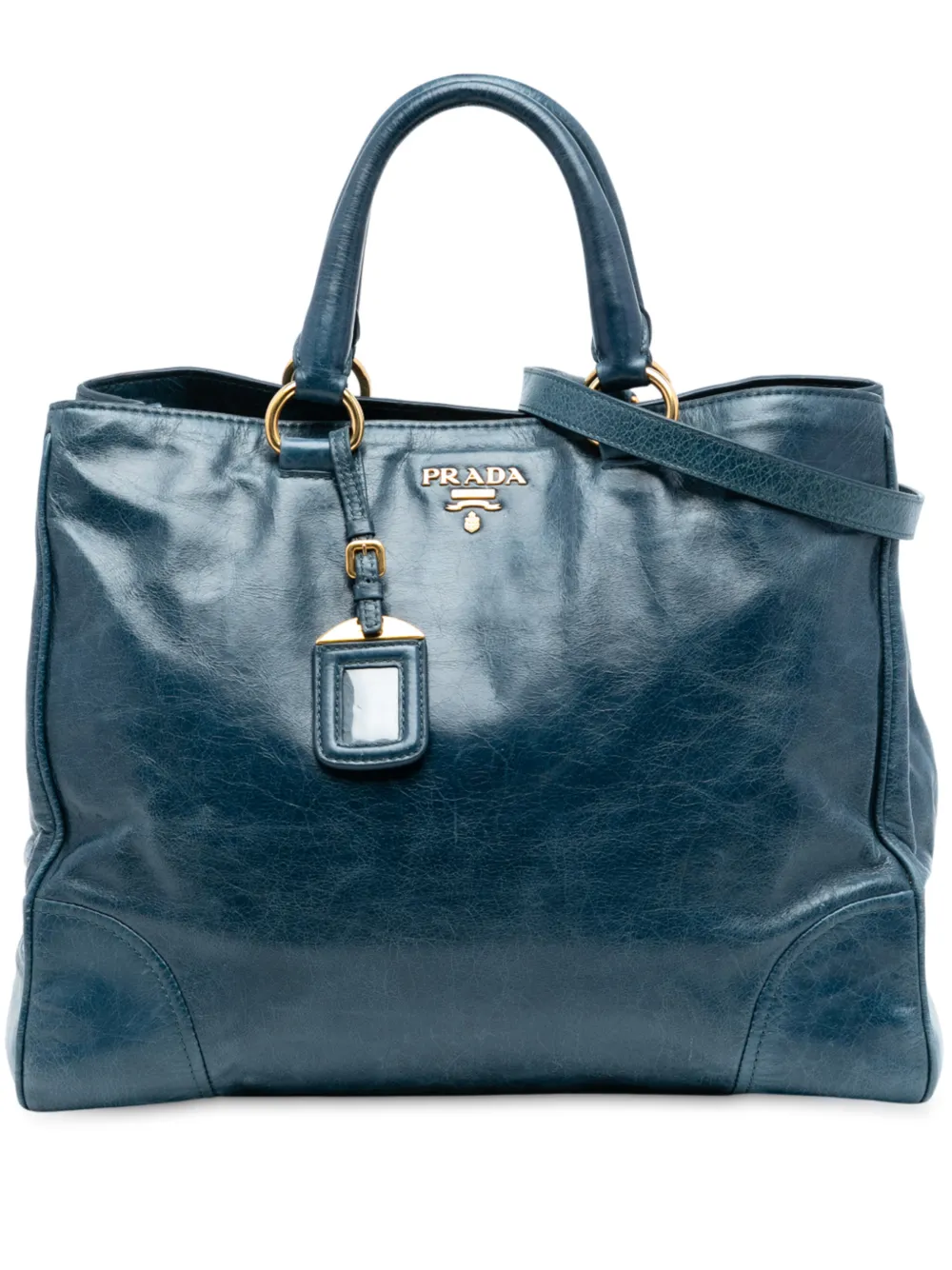 Prada Pre-Owned 2000-2025 Vitello Shine satchel | Blue | Image 1