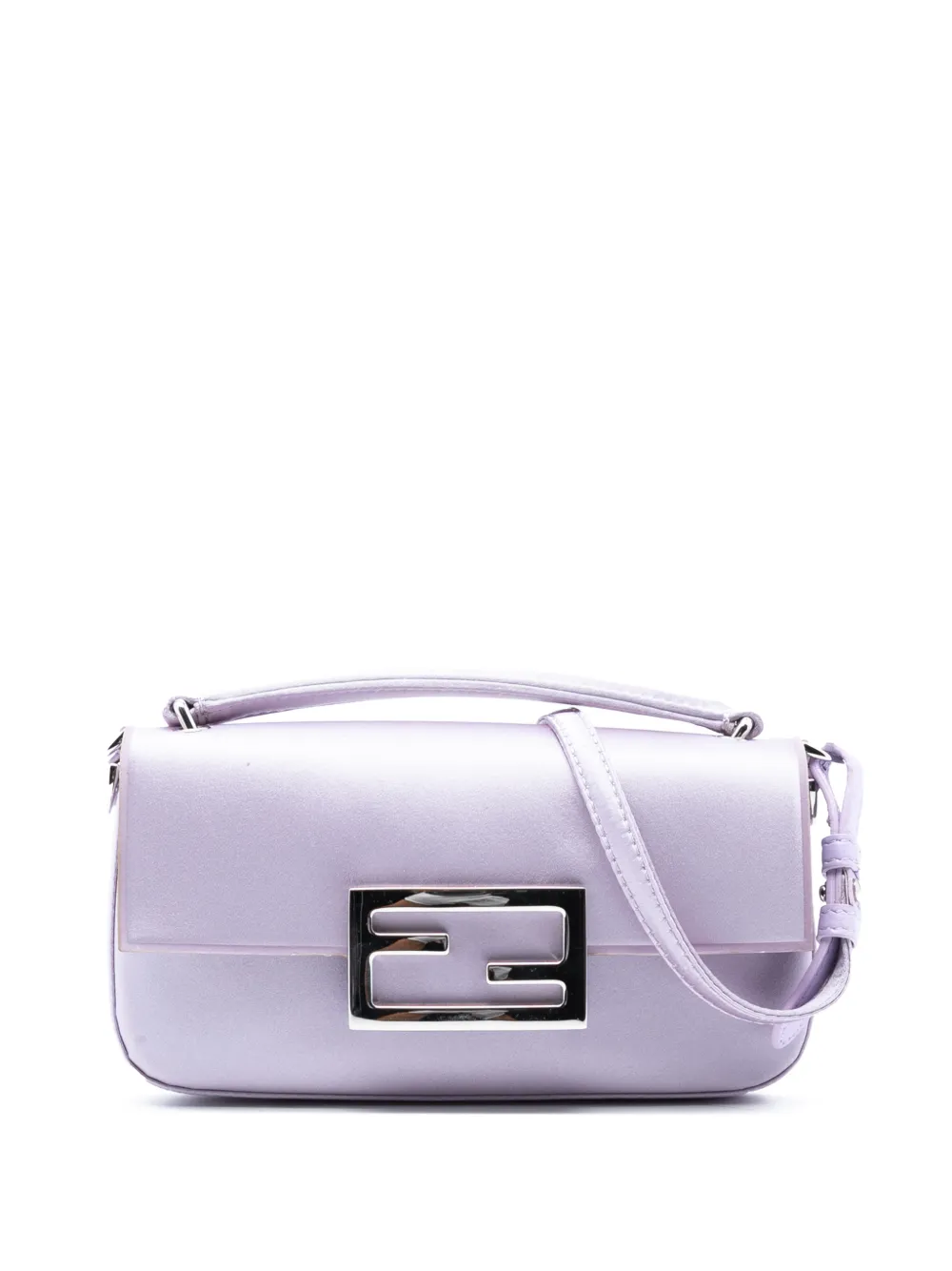 Fendi Pre-Owned 2010-2025 Satin Baguette Phone Pouch satchel - Purple