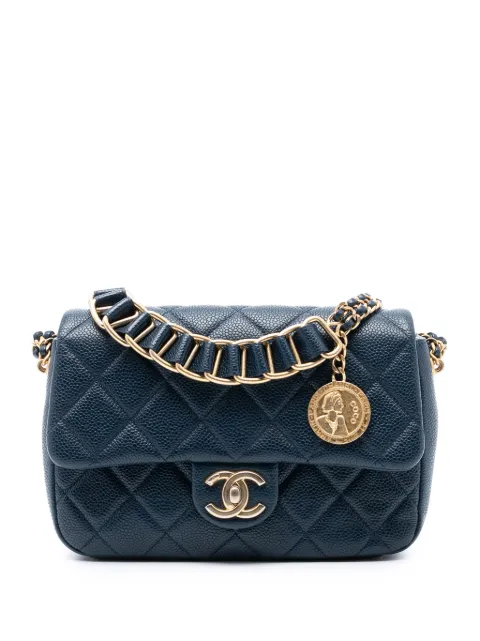 CHANEL Pre-Owned 2021-2025 Mini Quilted Caviar Chain Soul Flap crossbody bag