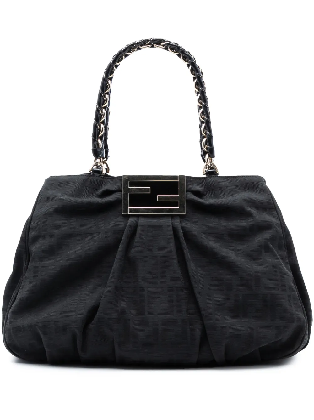Fendi Pre-Owned 2000-2010 Zucca Canvas Mia Chain tote bag | Black | Image 1