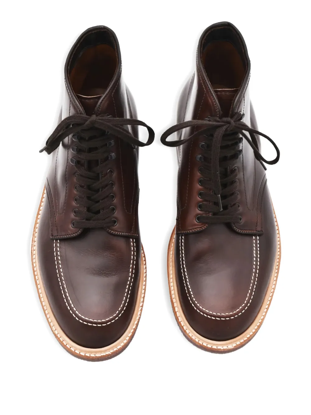Alden Shoe Company Lace-up Stitched Boots In Brown