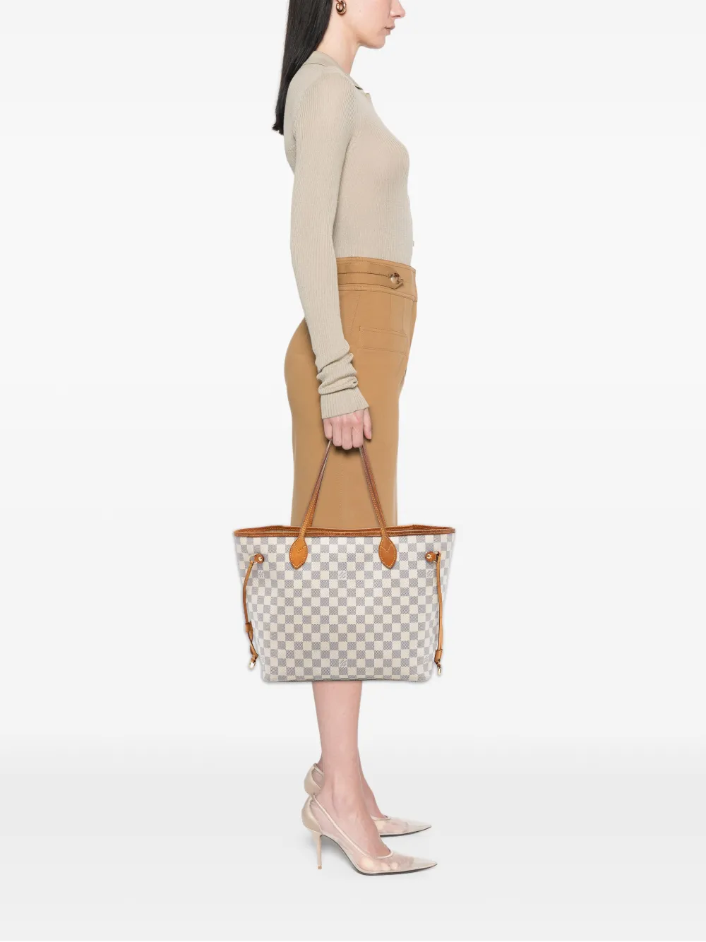 Louis Vuitton Pre-Owned 2010 Damier Azur Neverfull MM tote bag | Pre-Owned | Image 2