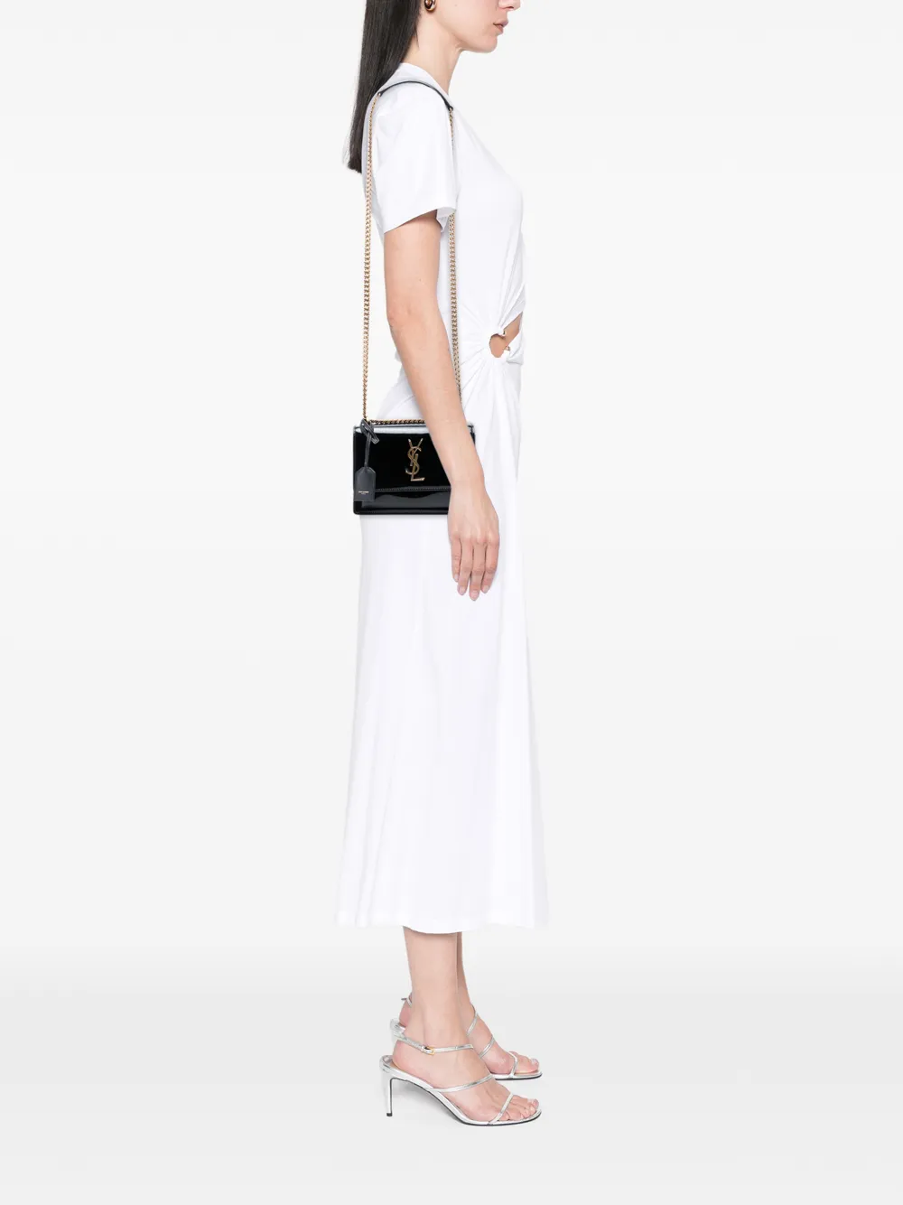 Saint Laurent Pre-Owned Borsa a tracolla Sunset piccola lucida con monogramma 2018 | Pre-owned | Image 2