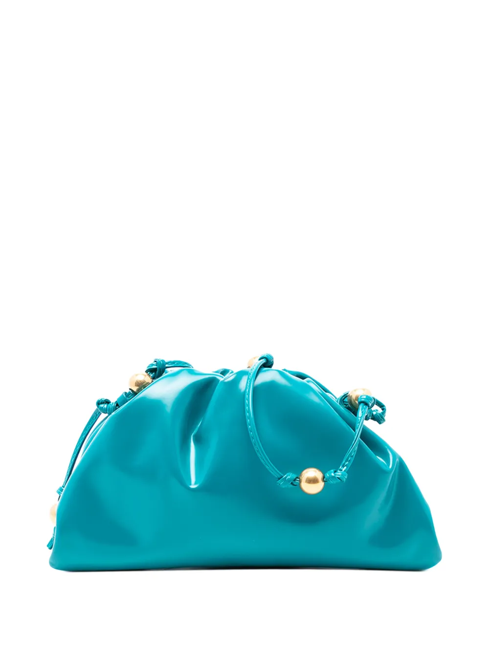 Bottega Veneta Pre-Owned Borsa a tracolla The Mini Pouch in pelle verniciata con perline 2012-2025 - Blu