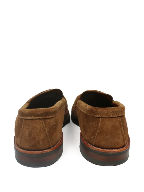 浜*岡様 【2/18(木)出品終了】純正箱付　Alden スエード　ヴァンプロー Alden スエード ペニーローファー | ブラウン | FARFETCH JP