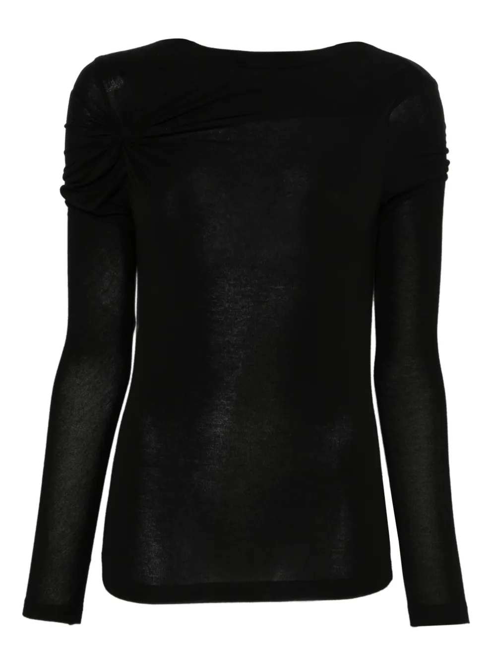 AGOLDE Lissa twisted long-sleeve top - Nero
