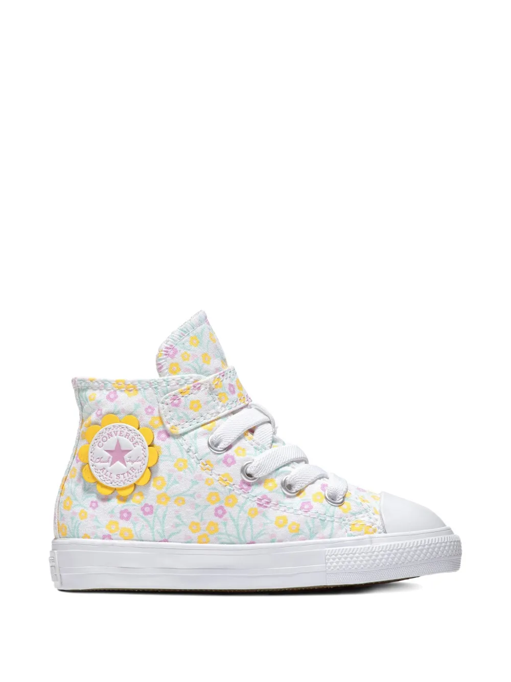 Converse Kids All Star 1v Chuck Taylor floral-print sneakers - Bianco