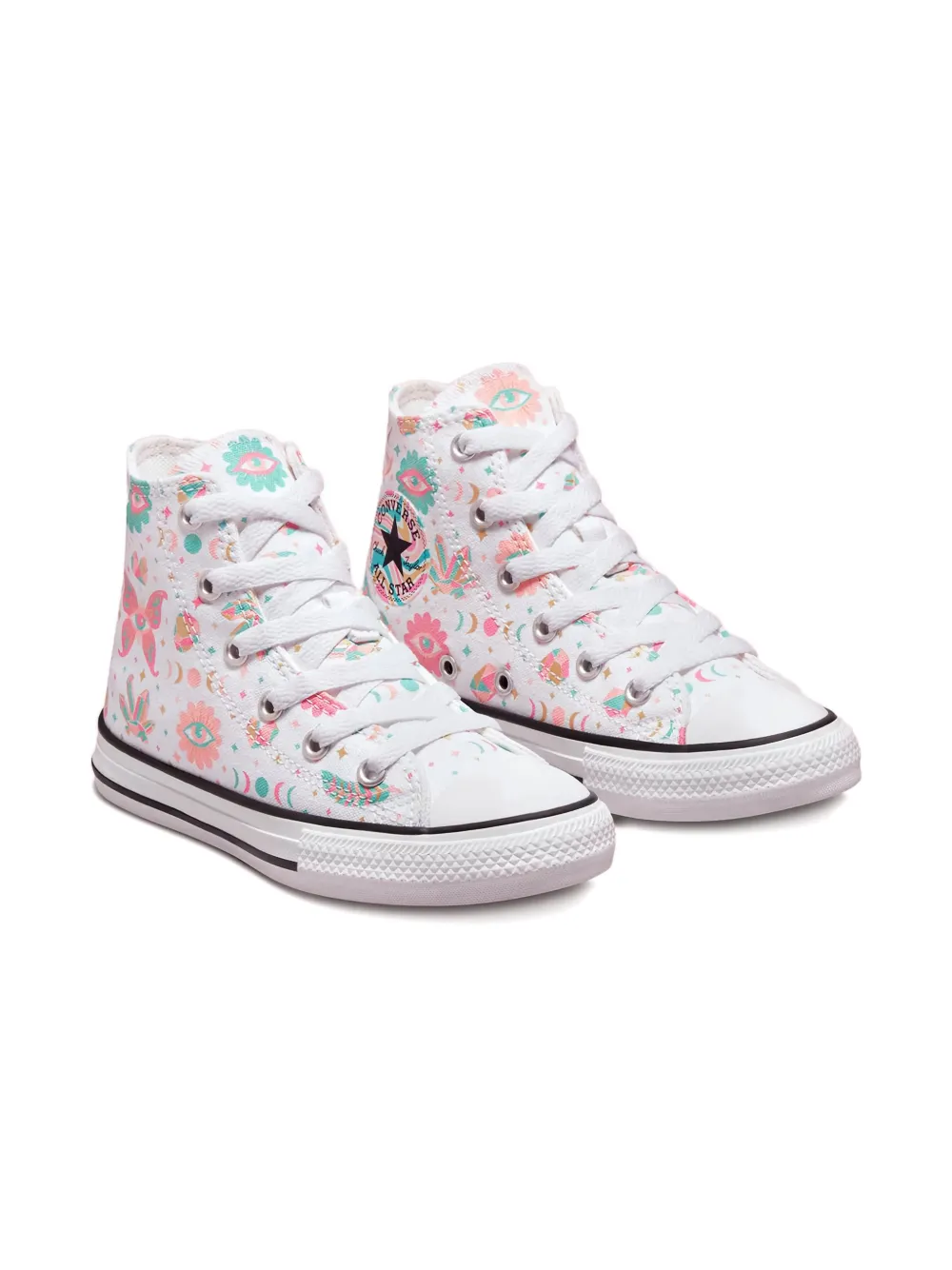 Converse Kids Chuck Taylor All Star high-top sneakers met print - Wit