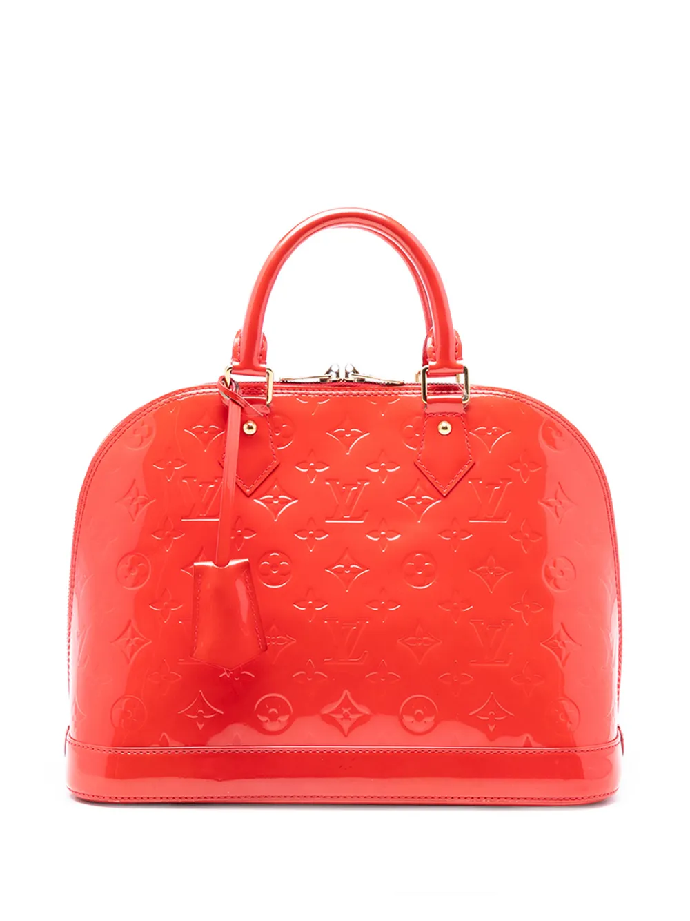 Louis Vuitton Pre-Owned 2012 Monogram Vernis Alma PM Satchel-Tasche - Orange