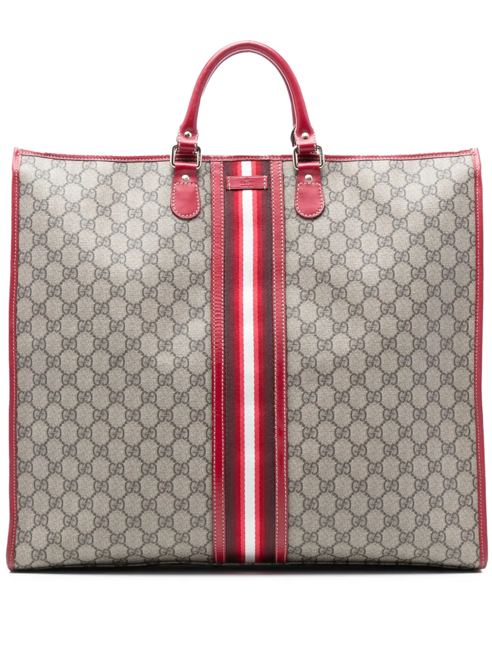 Gucci Pre-Owned sac à main à bande Web (2000-2015) | marron | Image 1