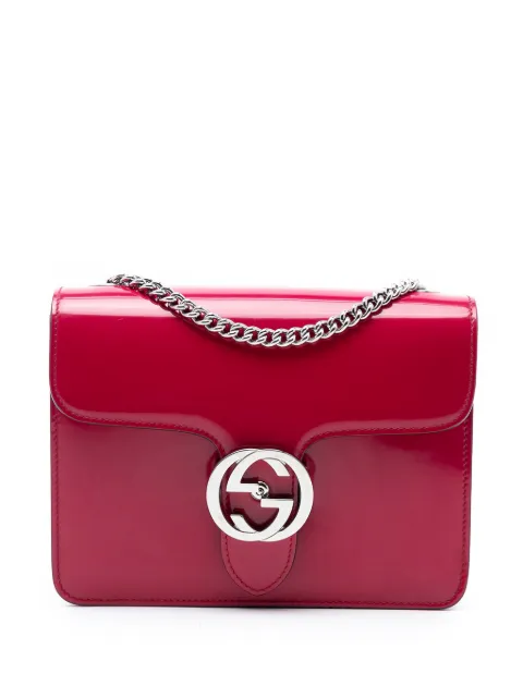 Gucci Pre-Owned 2016-2025 kleine polierte GG Dollar Umhängetasche aus Kalbslder