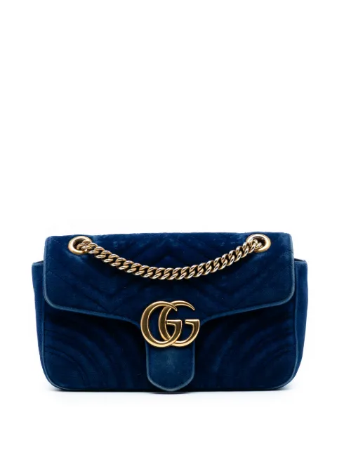 Gucci Pre-Owned 2016-2025 Medium GG Marmont Matelasse Velvet shoulder bag