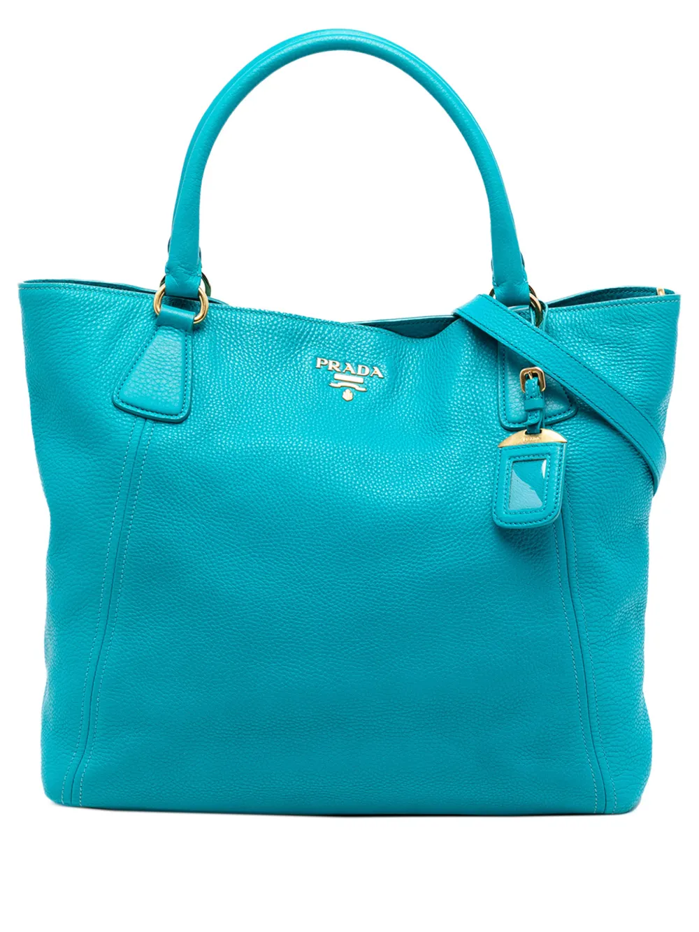 Prada Pre-Owned Borsa tote Vitello Daino Open convertibile 2000-2025 - Blu