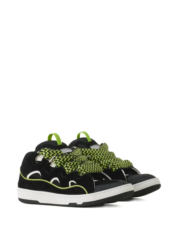 Lanvin Curb metallic-detail Sneakers | Black | FARFETCH
