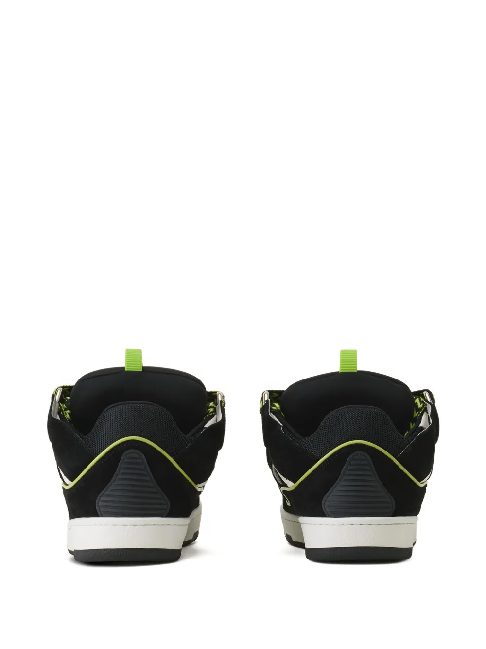 Lanvin Curb sneakers met metallic detail Zwart