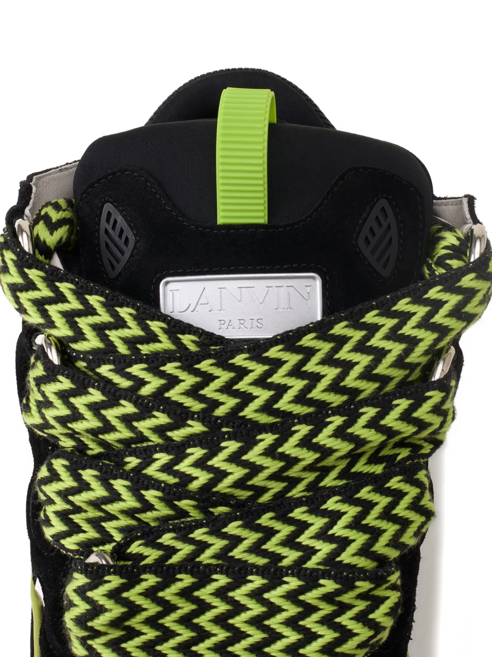 Lanvin Curb sneakers met metallic detail Zwart