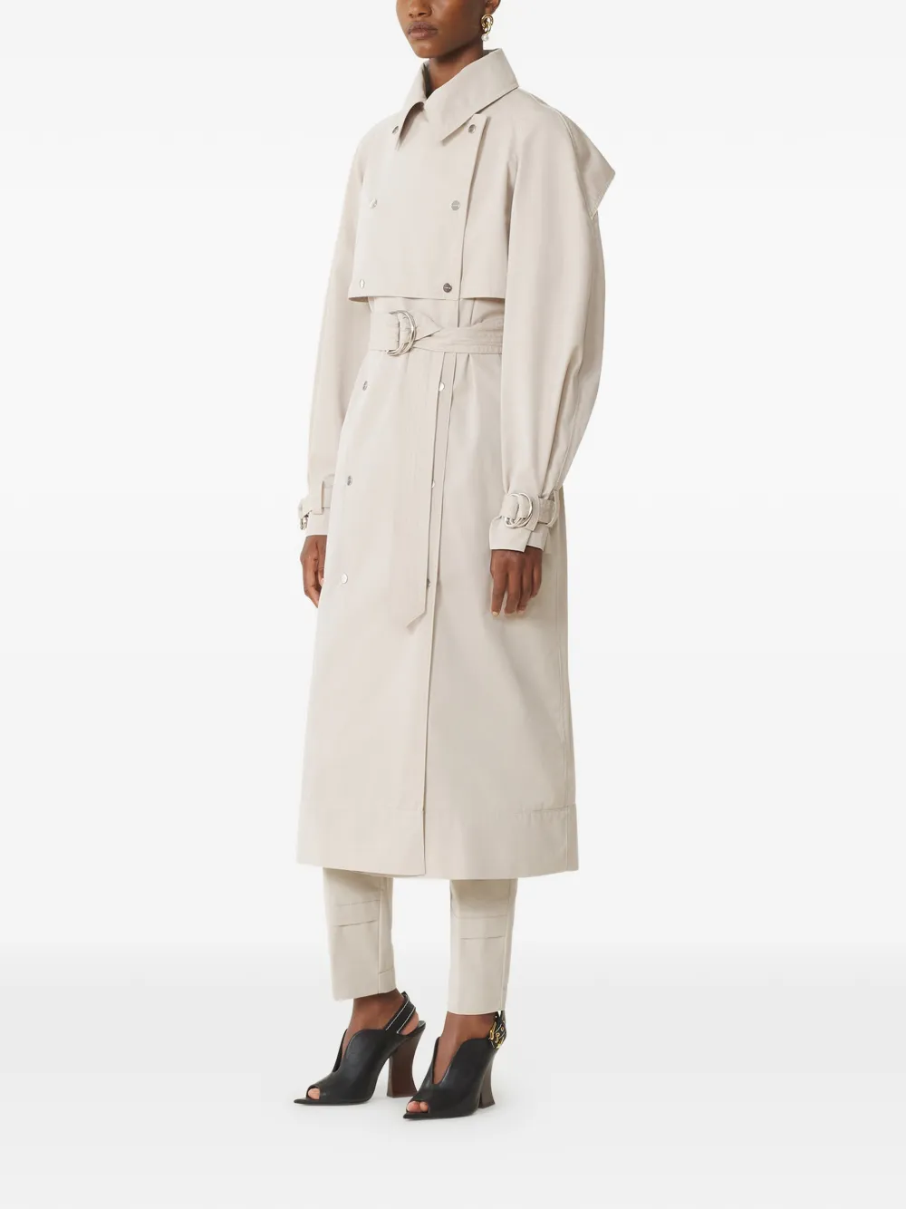  Lanvin Double-breasted Belted Coat - Neutrals 