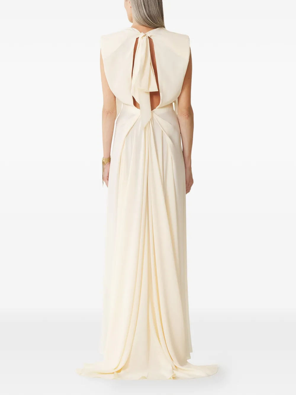 Lanvin Maxi-jurk met ruches Beige