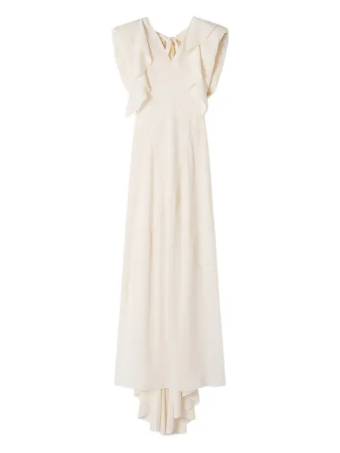 Lanvin ruffled V-neck maxi dress