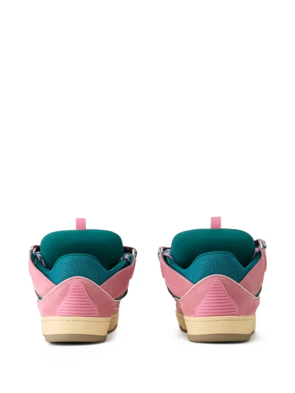 Lanvin Curb cut-out lace-up Sneakers | Pink | FARFETCH
